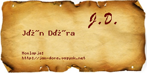 Ján Dóra névjegykártya