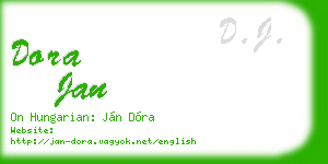 dora jan business card